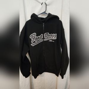 Fort Bragg CA Front Zip hoodie sweatshirt XL